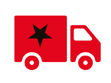 Red truck with a star, and the number 1.