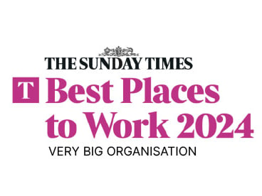 The Sunday Times Best Places to Work 2024 logo for Very Big Organisations.