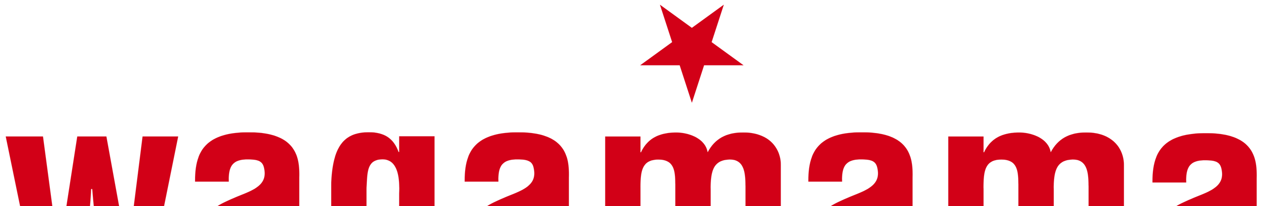 The red Wagamama restaurant logo featuring the word written in lowercase with a star above it.