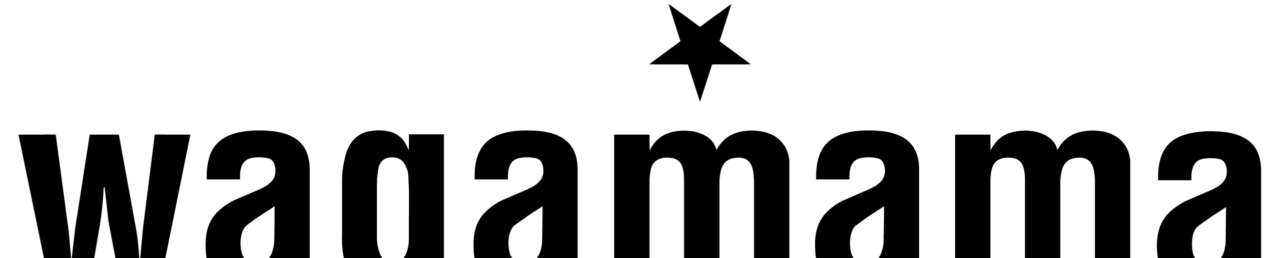 The black Wagamama restaurant logo featuring lowercase text with a small star symbol above.